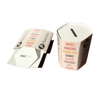 Tirelire carton pliable - Made in France